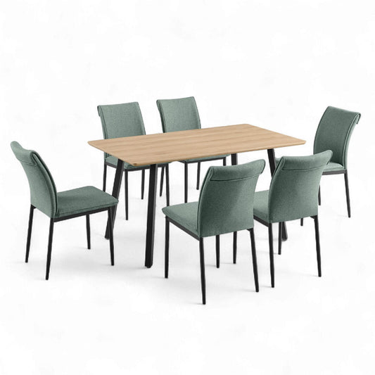 Comedor 6 Sillas Modelo Vita Estilo Madera Moderno EleganteDNGVITA6 - VER