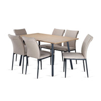 Thumbnail for Comedor 6 Sillas Modelo Vita Estilo Madera Moderno Elegante