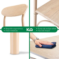 Thumbnail for Comedor 6 Sillas y Mesa Rectangular Minimalista Madera Metal