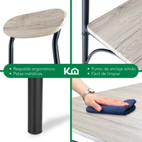 Thumbnail for Comedor 6 Sillas y Mesa Rectangular Minimalista Madera Metal