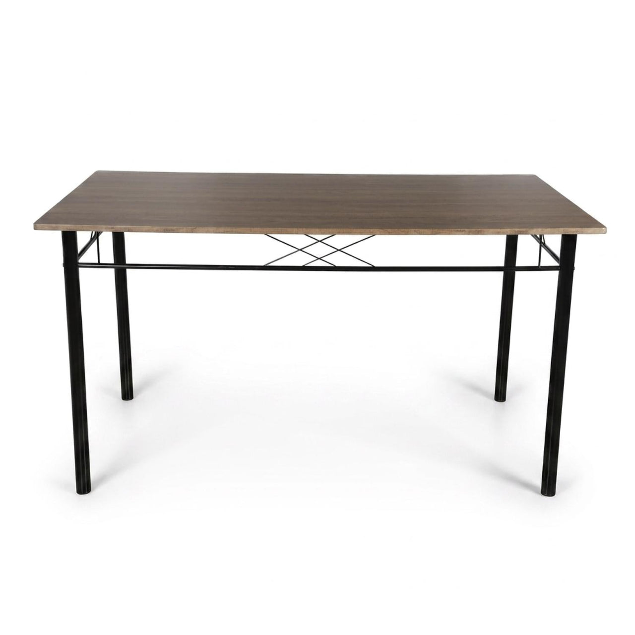 Comedor 6 Sillas y Mesa Rectangular Moderno Madera y Metal