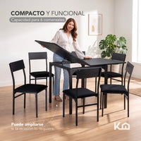 Thumbnail for Comedor Mesa Extensible Rectangular 6 Sillas Madera Moderno