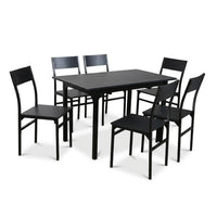 Thumbnail for Comedor Mesa Extensible Rectangular 6 Sillas Madera y Metal