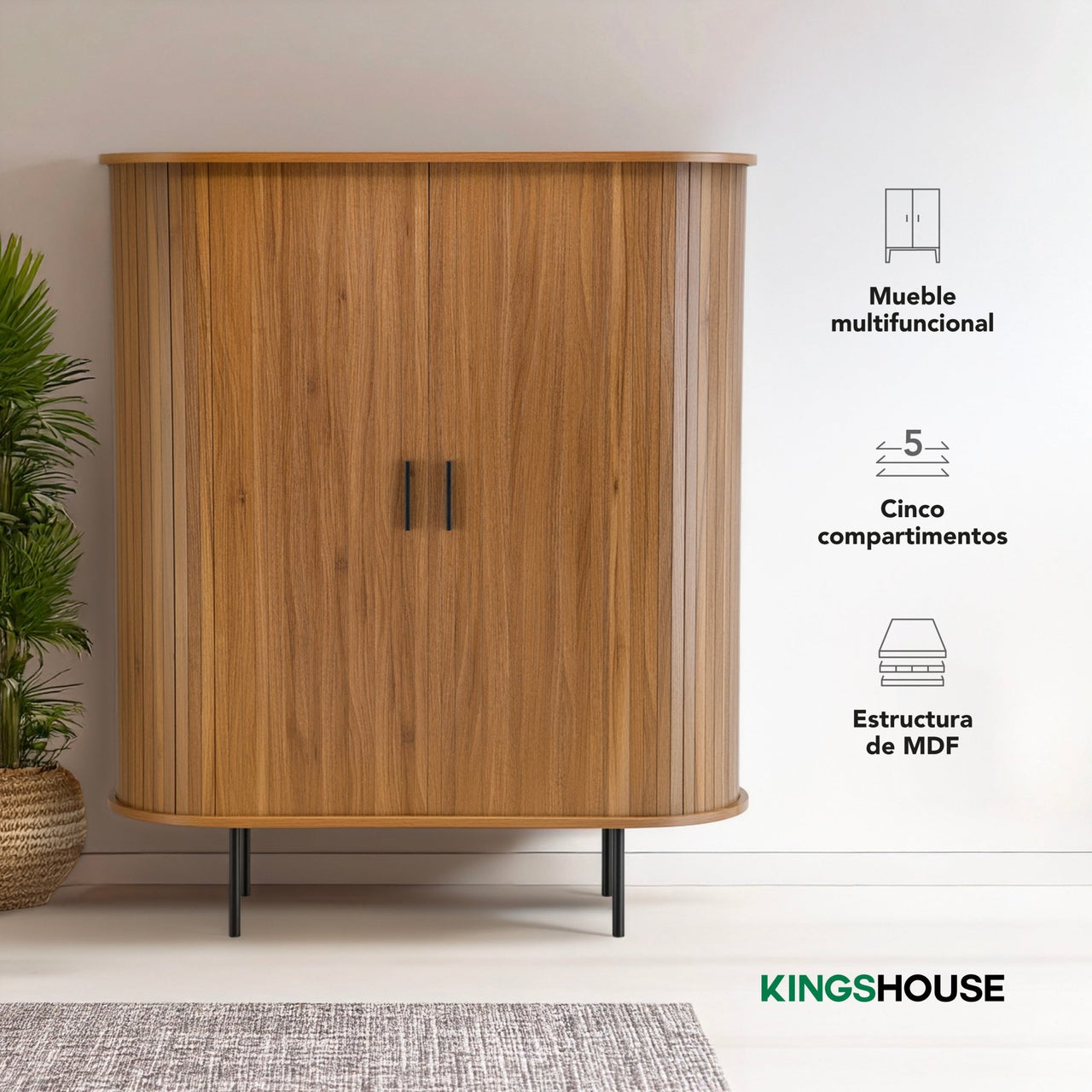 Cómoda Bufetera Vintage Organizador para Sala Recámara MDF