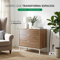 Thumbnail for Cómoda Cajonera 3 Cajones Mueble Organizador Nórdico