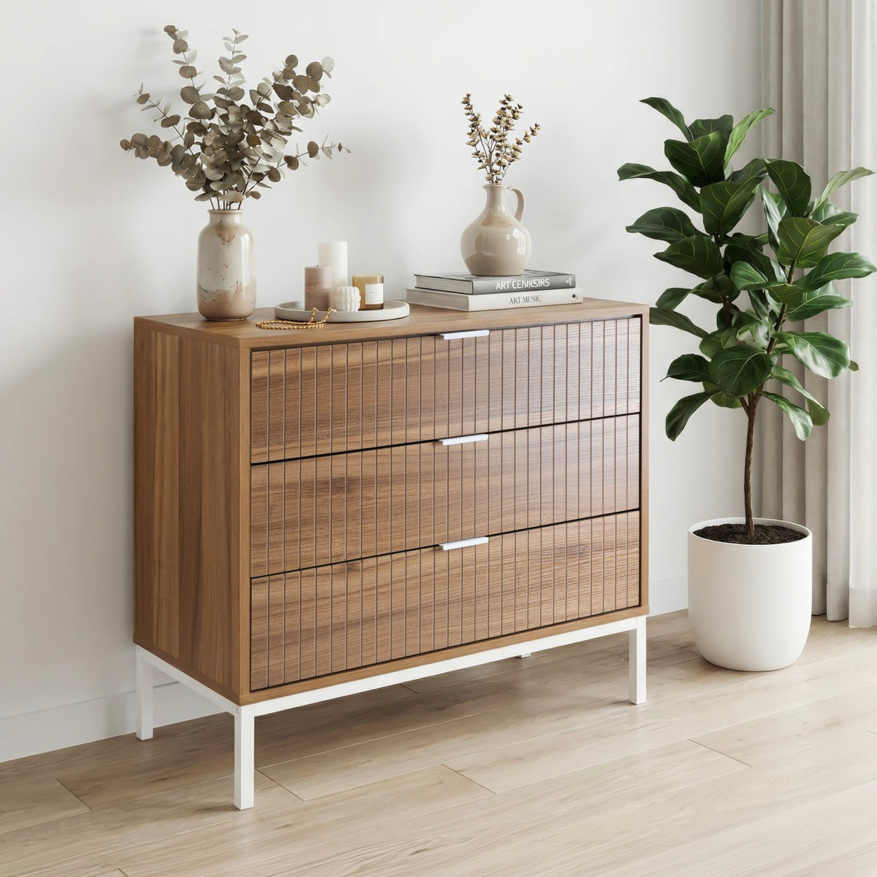 Cómoda Cajonera 3 Cajones Mueble Organizador Nórdico