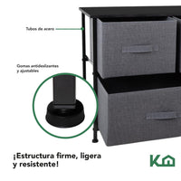 Thumbnail for Comoda Cajonera de 5 Cajones Mueble Organizador Tela Madera