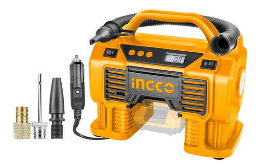 Compresor Para Carro 20V Inflador de Llantas y Pantalla Digital PT05CA6CACLI2002-INGCO