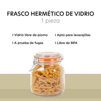 Thumbnail for Contenedor para Almacenaje Cristal con Tapa Hermetica 1 Litros COLORJAR1 ColorHome