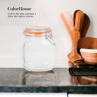 Thumbnail for Contenedor para Almacenaje Cristal con Tapa Hermetica 1 Litros COLORJAR1 ColorHome