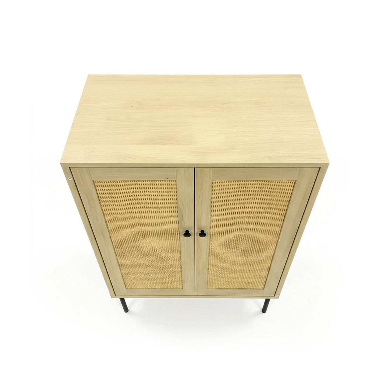 Credenza Bufetera Aparador 2 Puertas Moderna Madera y Metal