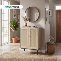 Thumbnail for Credenza Bufetera Aparador 2 Puertas Moderna Madera y Metal