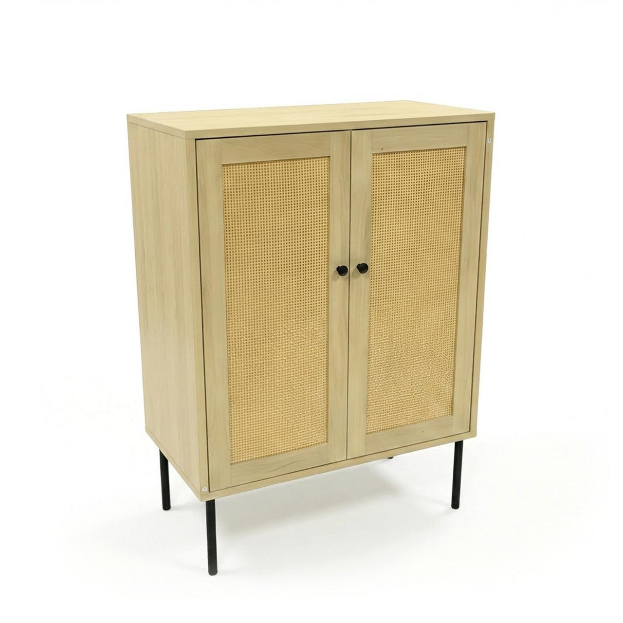 Credenza Bufetera Aparador 2 Puertas Moderna Madera y Metal