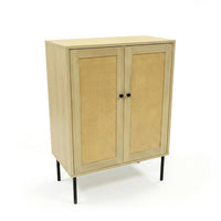 Thumbnail for Credenza Bufetera Aparador 2 Puertas Moderna Madera y Metal
