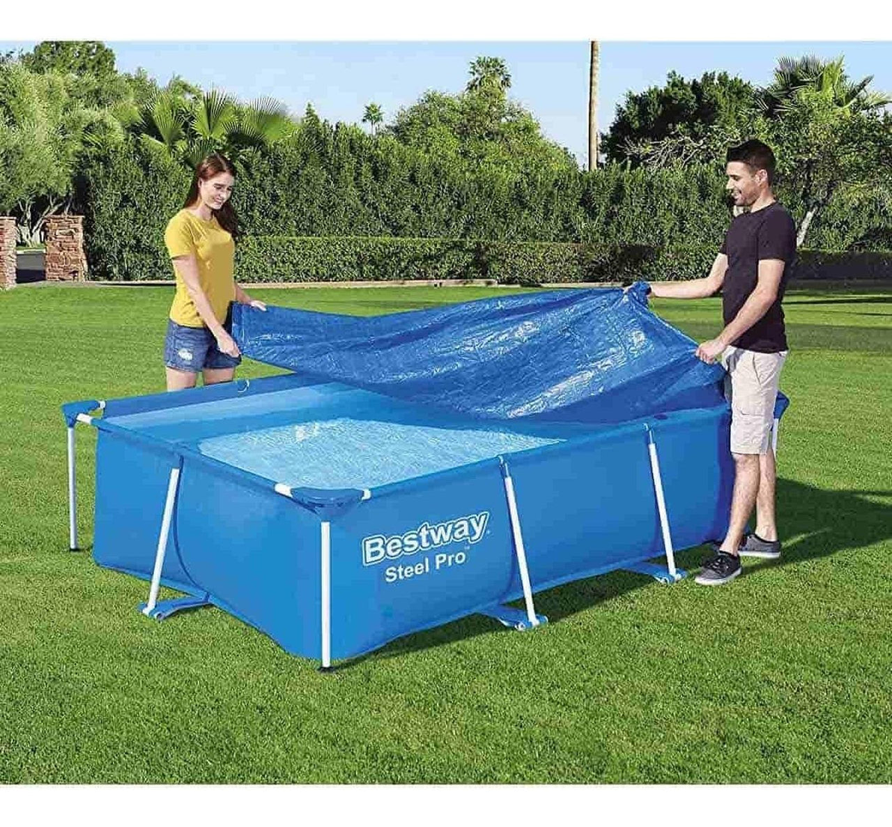 Cubierta Bestway Cobertor 221cm Alberca Rectangular Steelpro
