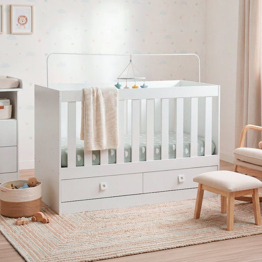 Cuna Colecho de Madera 2 en 1 Corral MultifuncionalBEDCR-BLA
