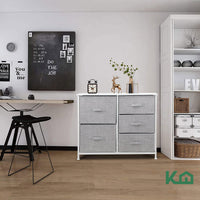 Thumbnail for Comoda Cajonera 5 Cajones Mueble Organizador de Tela Madera