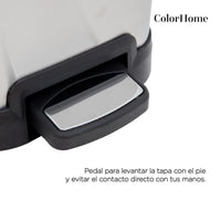 Thumbnail for Botes de Basura 8L Acero Inox Metalico C/Pedal Cocina 2pzas