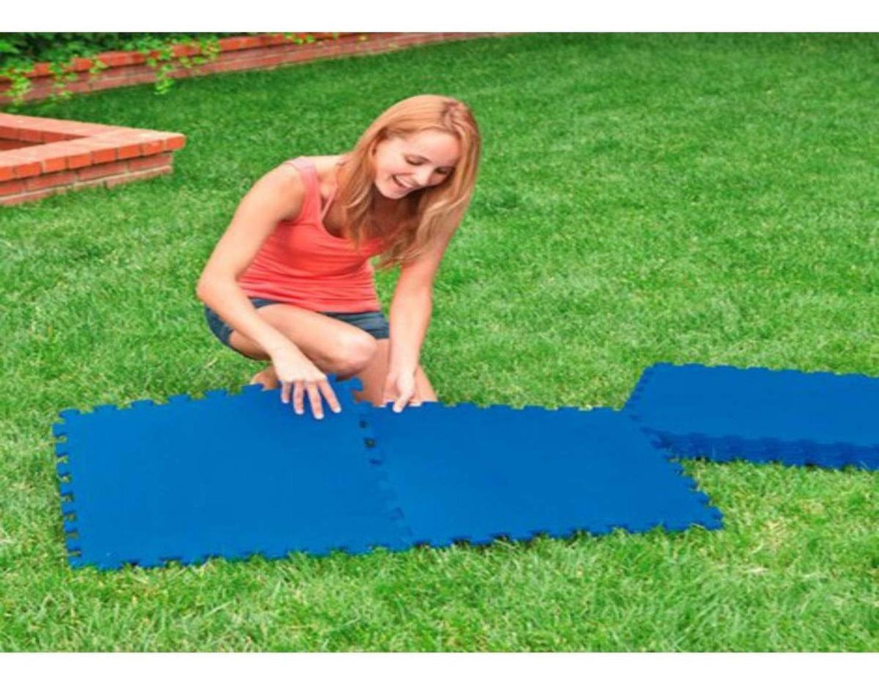 Tapete Protector Piso Para Alberca Cuadros 50x50 8 Pz Intex