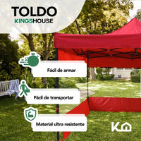 Thumbnail for Toldo Carpa Plegable Lona 3x3 M Con Pared Transparente Bolsa