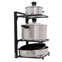 Thumbnail for Batería De Cocina Tricapa Combo Estante Ollas Sartenes 7Pzas