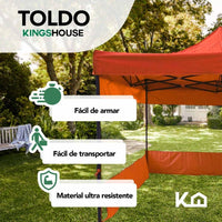 Thumbnail for Toldo Carpa Plegable Lona 3x3 M Con Pared Transparente Bolsa
