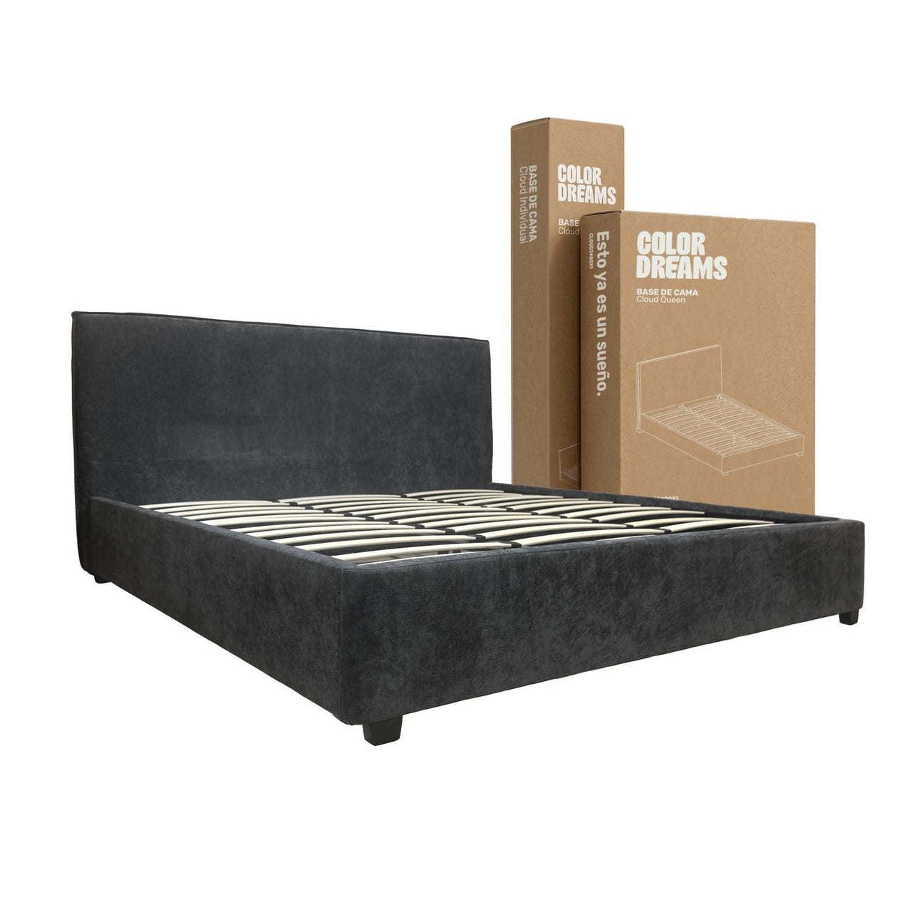 Cama King Size Color Dreams | Madera Tapizada | 204x200 cm