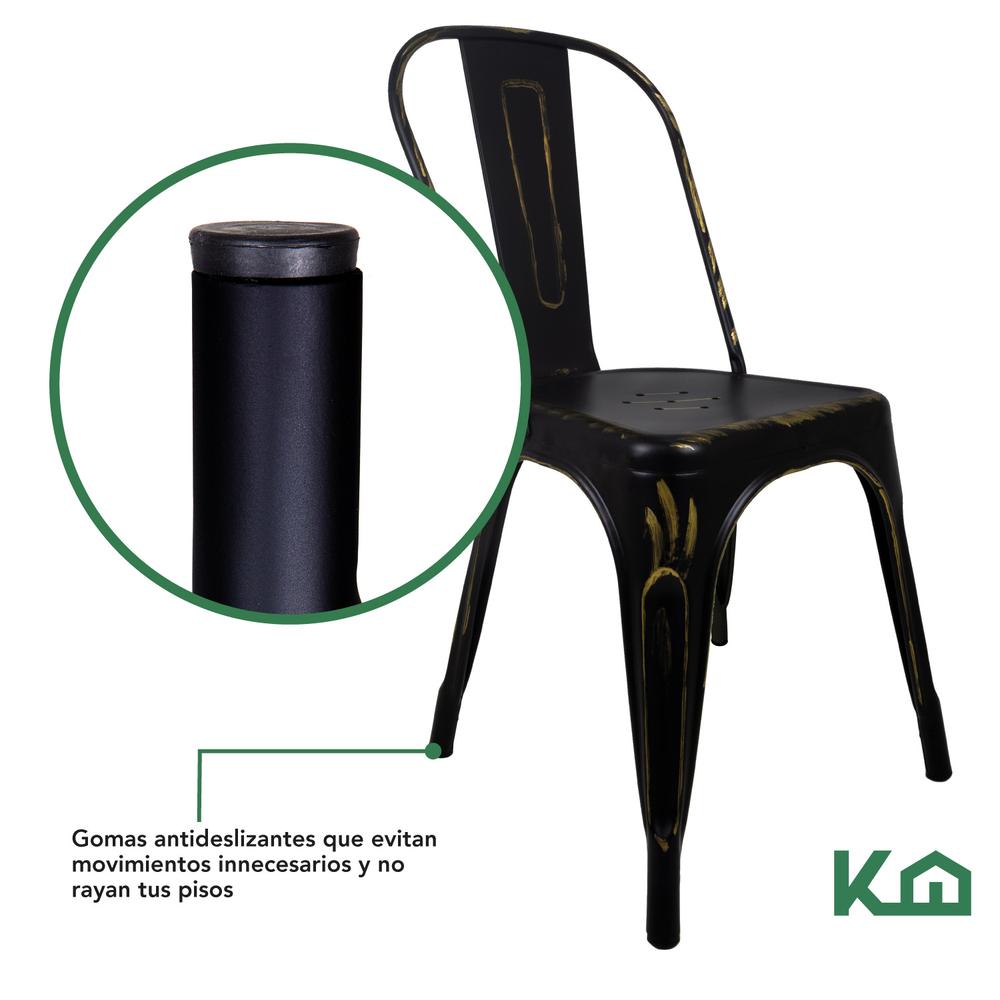 Silla Tolix Metal Comedor Casa Restaurante Exterior 4 Piezas