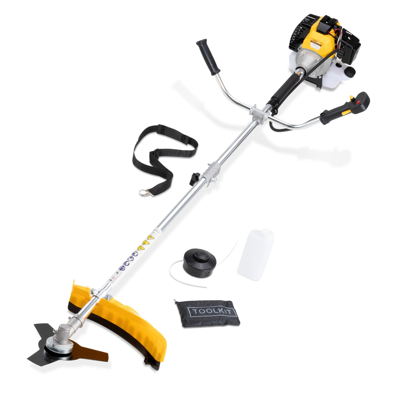 Desbrozadora Desmalezadora 52cc Motor 2 tiempos 2.5 HP + Carrete Hilo Amarillo KIND5200 Kingsman