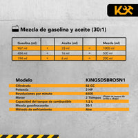 Thumbnail for Desbrozadora Multifuncional Gasolina 52cc 4 en 1 Kingsman