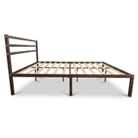 Thumbnail for Base Cama Queen Size Metal y Madera Minimalista Resistente
