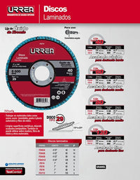 Thumbnail for Disco Laminado 4-1/2 grano 40 Fd454 Urrea