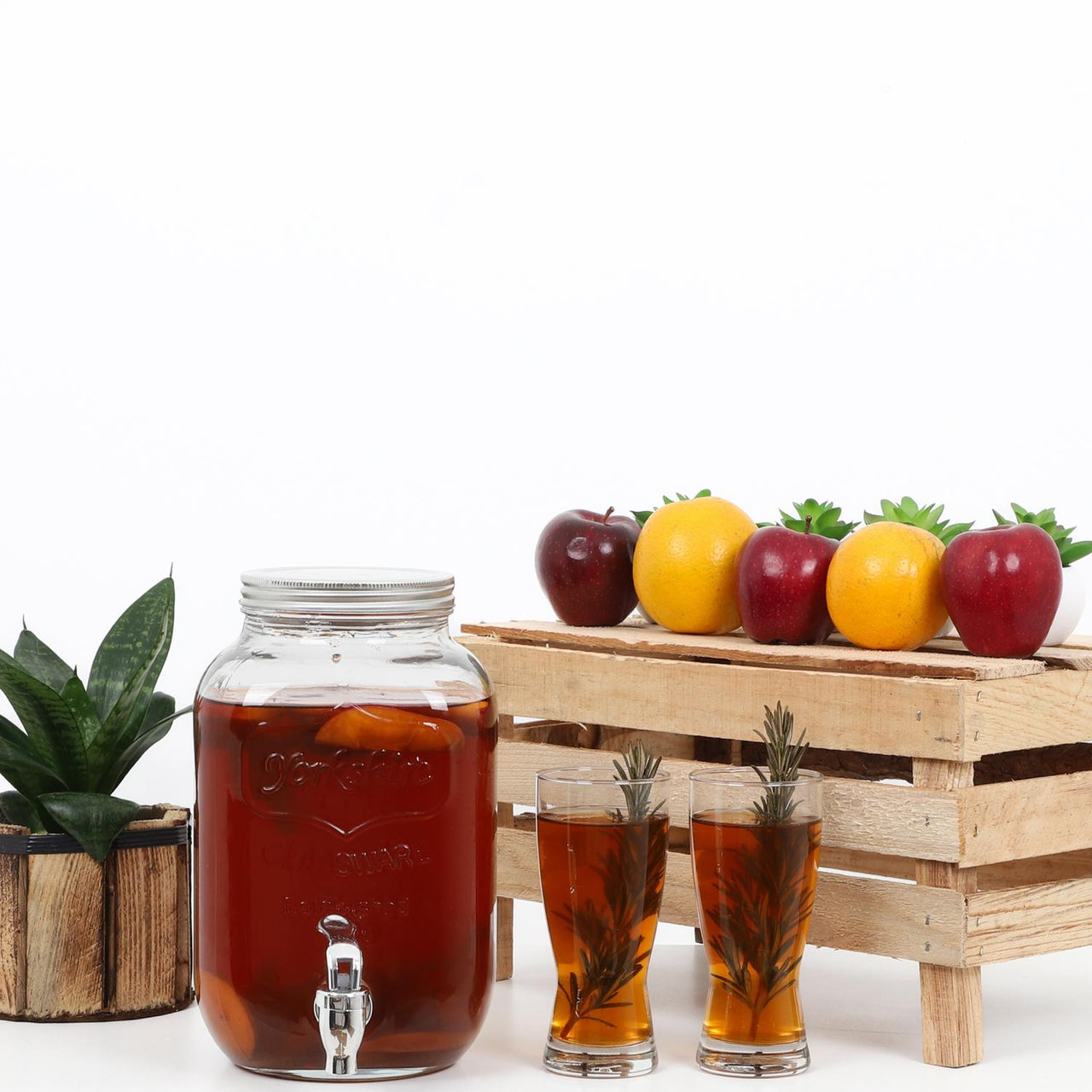 Dispensador Bebidas 4 Litros Mason Jar Vitrolero Con Tapa