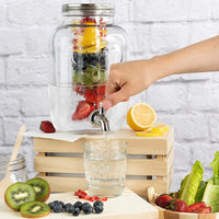 Thumbnail for Dispensador Bebidas 4 Litros Mason Jar Vitrolero Con Tapa