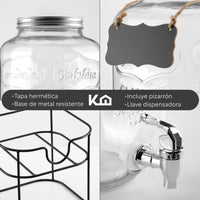 Thumbnail for Vitrolero Dispensador de Agua 5L Tapa Hermética Base Metal
