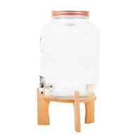 Thumbnail for Dispensador Bebidas 8L Mason Jar Vitrolero Con Base Bambú