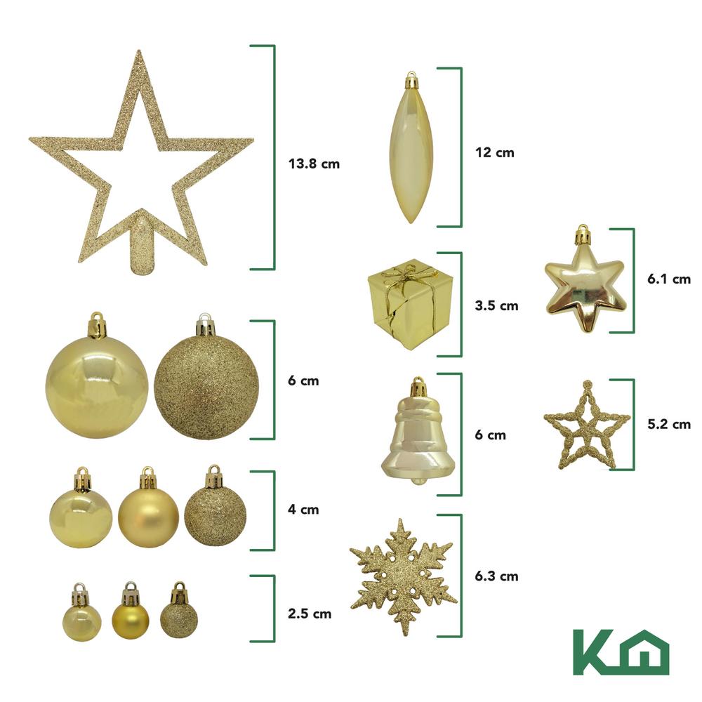 Adornos Navidad 76pz Para Arbol Decoracion Esferas Navideñas