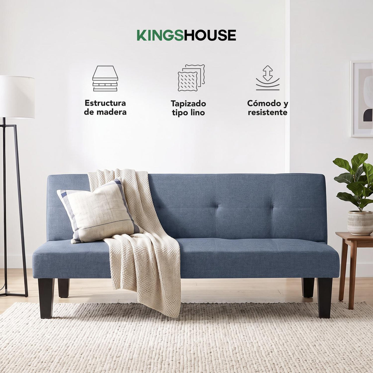 Sofá Cama Individual Reclinable Plegable de 3 Plazas