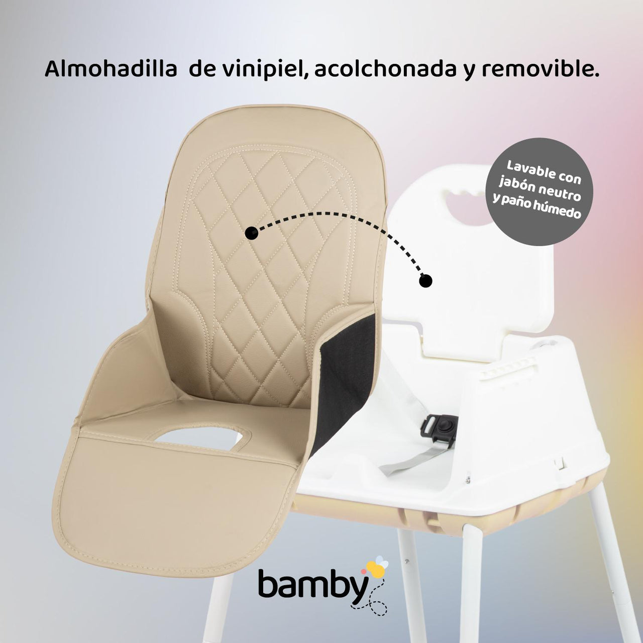 Silla Periquera Alta De Bebe Para Comer Con Charola 5 En 1