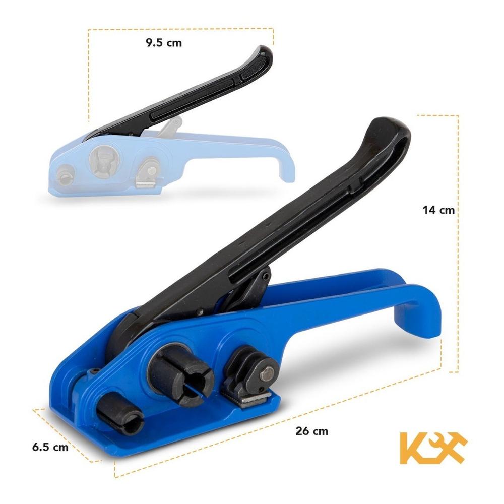 Flejadora Profesional Para Fleje Plastico de 13 a 19 mm Juego de 2 Pzs Kingsman