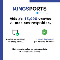 Thumbnail for Trampolín 50” Hexagonal Plegable en 2 C/Soporte Ajustable Cap. 200 Kg C/6 Ligas color negro Kingsports