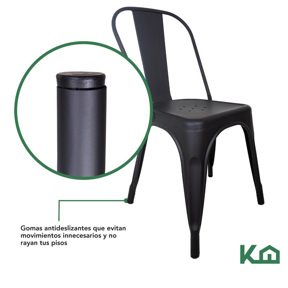 Silla Tolix Metal Comedor Casa Restaurante Exterior 4 Piezas