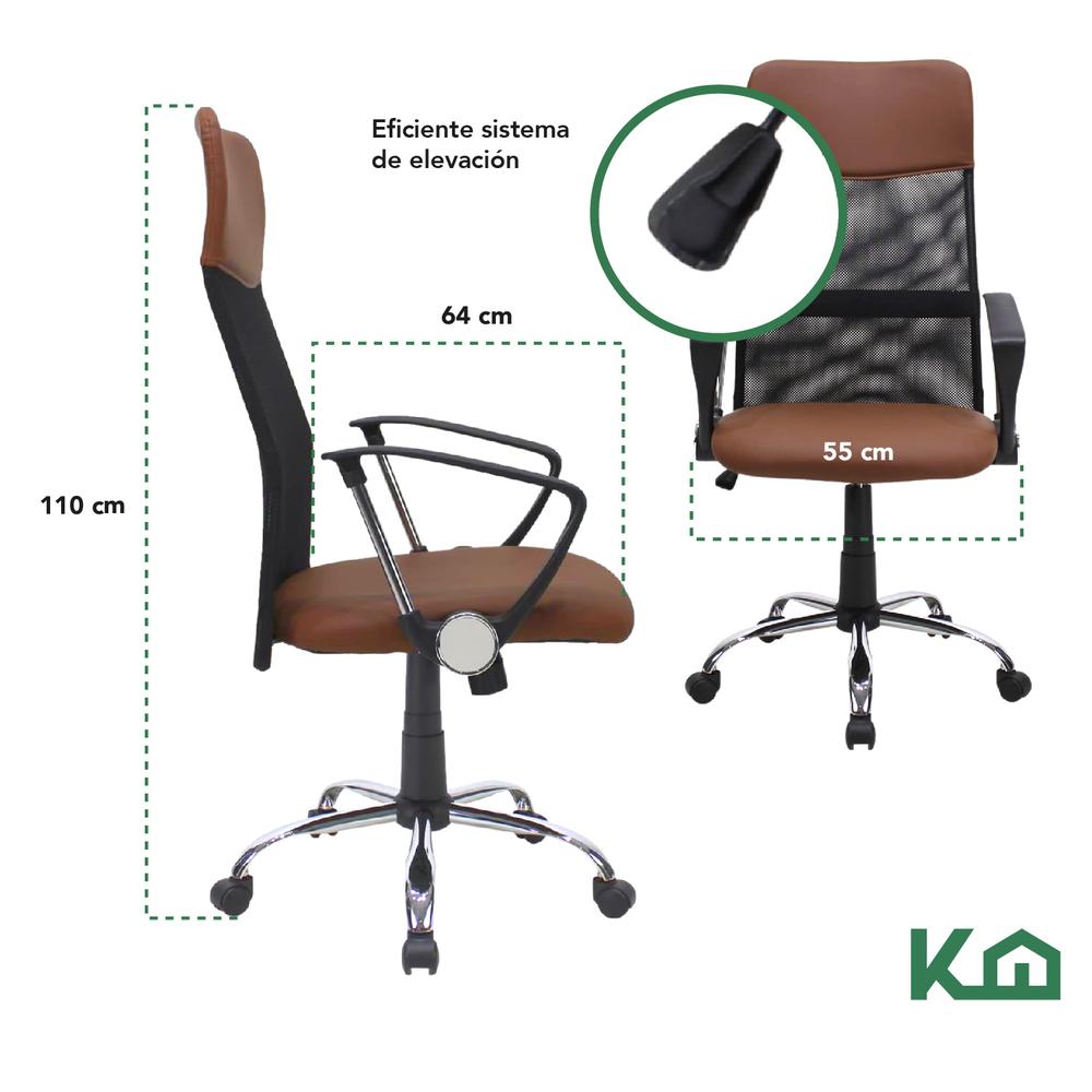 Set Mesa Escritorio + Silla Ejecutiva Mesch Pcv Kit Oficina