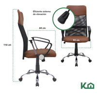 Thumbnail for Set Mesa Escritorio + Silla Ejecutiva Mesch Pcv Kit Oficina