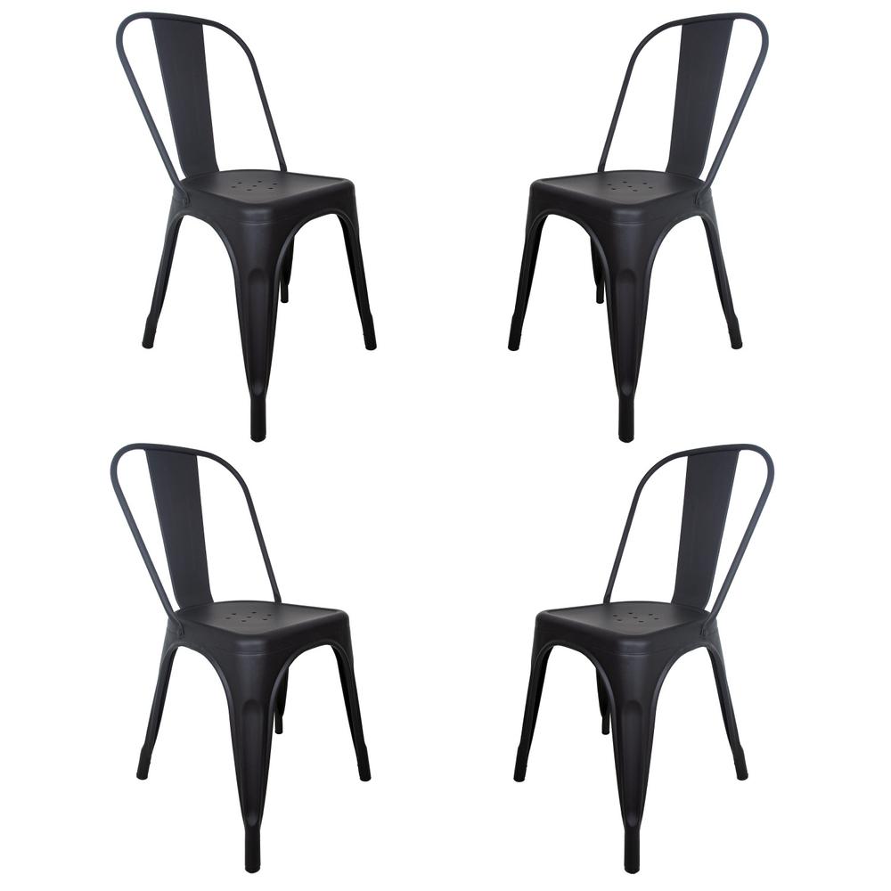 Silla Tolix Metal Comedor Casa Restaurante Exterior 4 Piezas