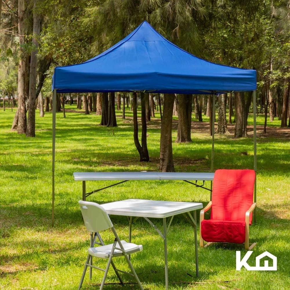 Toldo Carpa Plegable Lona 3x3 M Con Pared Transparente Bolsa