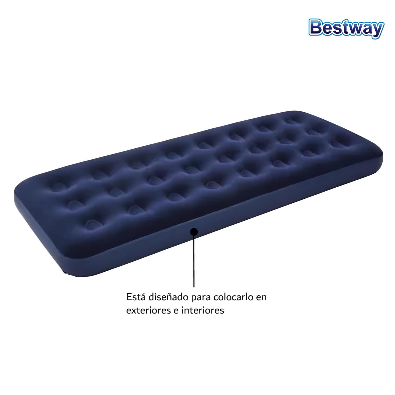 Colchón Inflable Pavillo Individual Azul 185x76x22cm Bestway