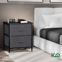 Thumbnail for Comoda Cajonera con 2 Cajones Buro Mueble de Tela Madera