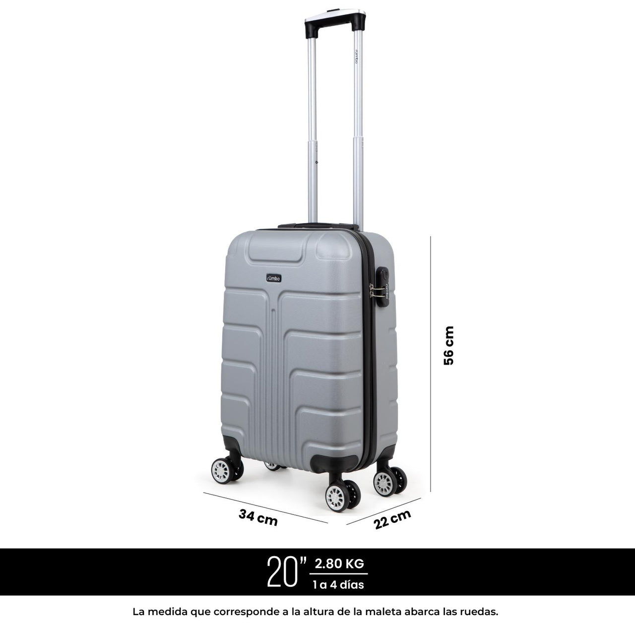 Maleta de Mano Cabina Viaje Carry On 20in 10kg Con Candado