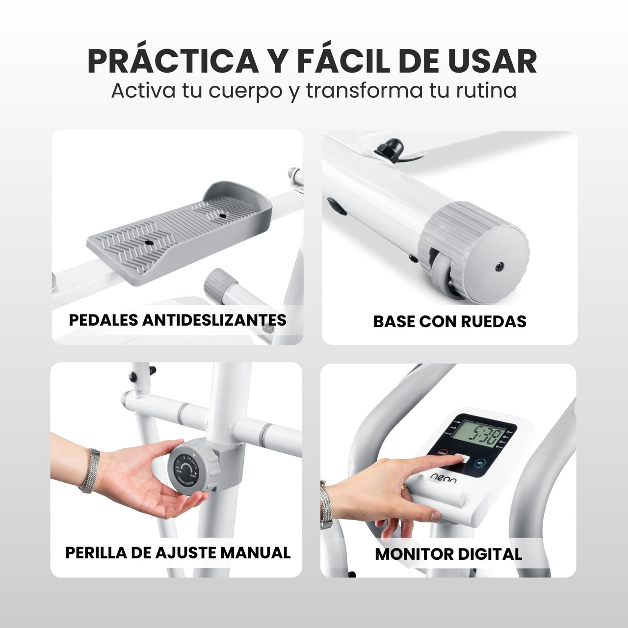 Elíptica Magnética Rueda Resistencia 6 kg Fitness Ejercicio